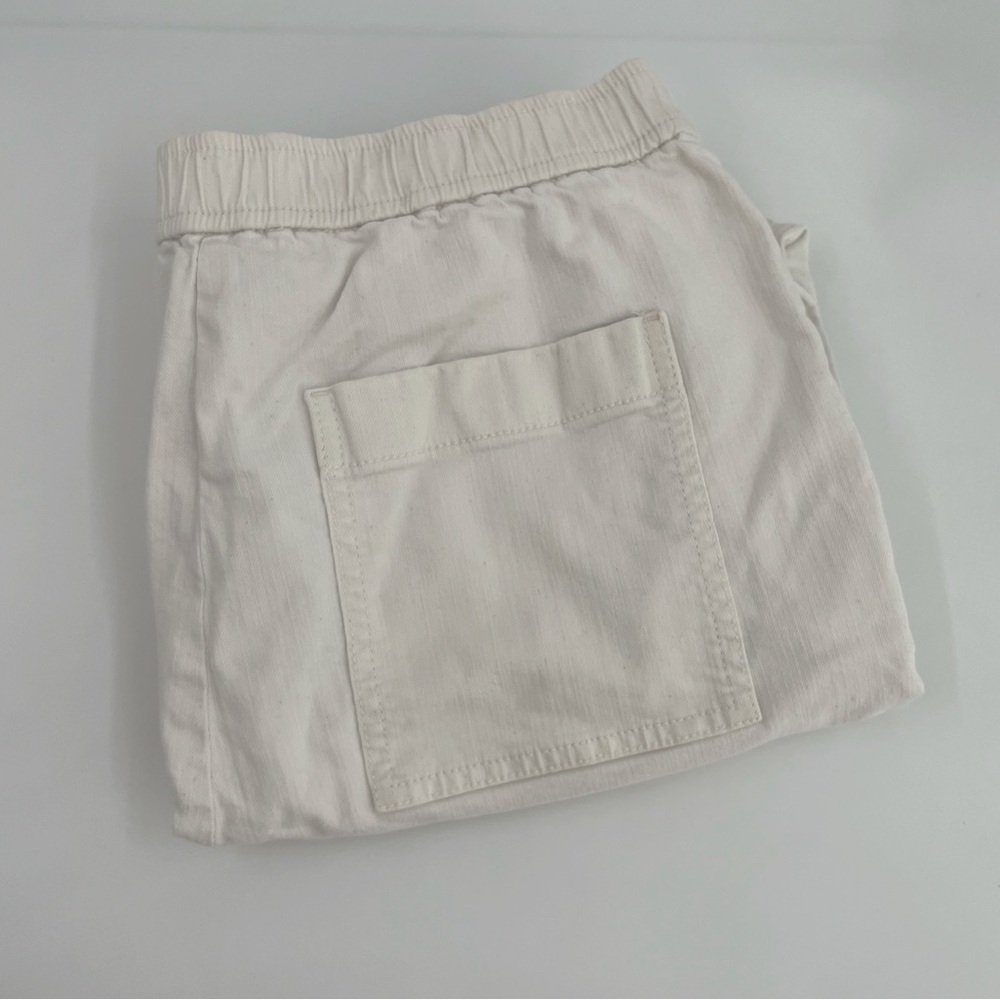 Eileen Fisher Women's S Organic Cotton‎ High Waisted Wide Leg White Denim Jeans